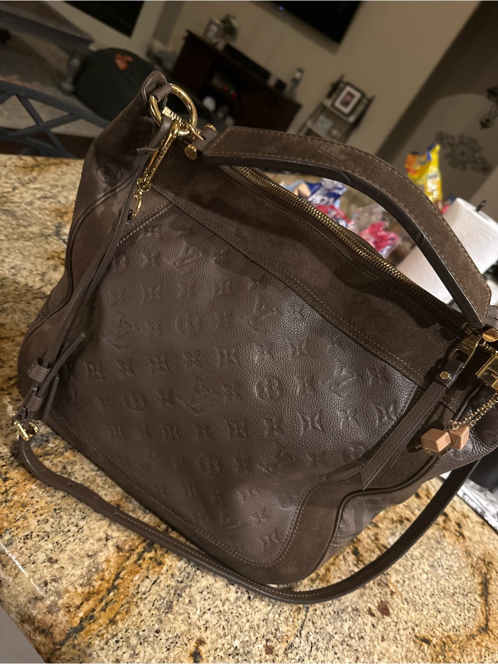 Louis Vuitton Empreinte Monogram Leather & Suede Audacieuse GM Shoulder Bag
